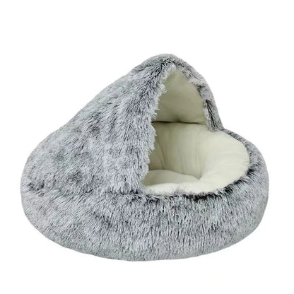 FurHaven ✨🐕🐈 – Luxury Covered Round Pet Bed for Dogs & Cats
