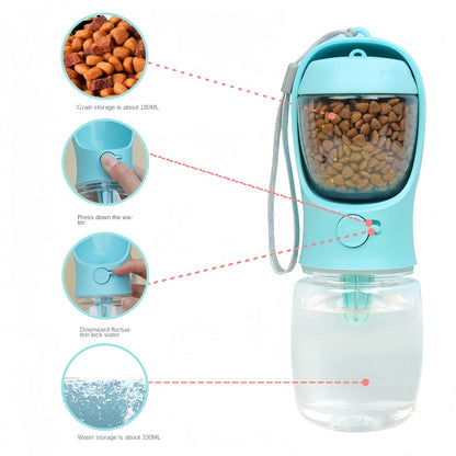 PawPort™ 2-in-1 Portable Dog Water Bottle & Treat Dispenser